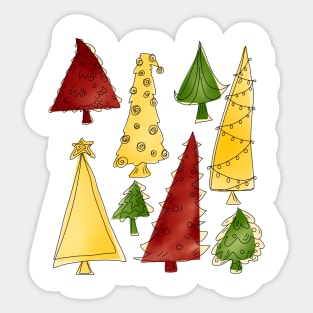 Christmas Trees For The Holidays Sticker